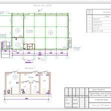Проект надстройки второго этажа промышленного здания: план на отметке 0,000